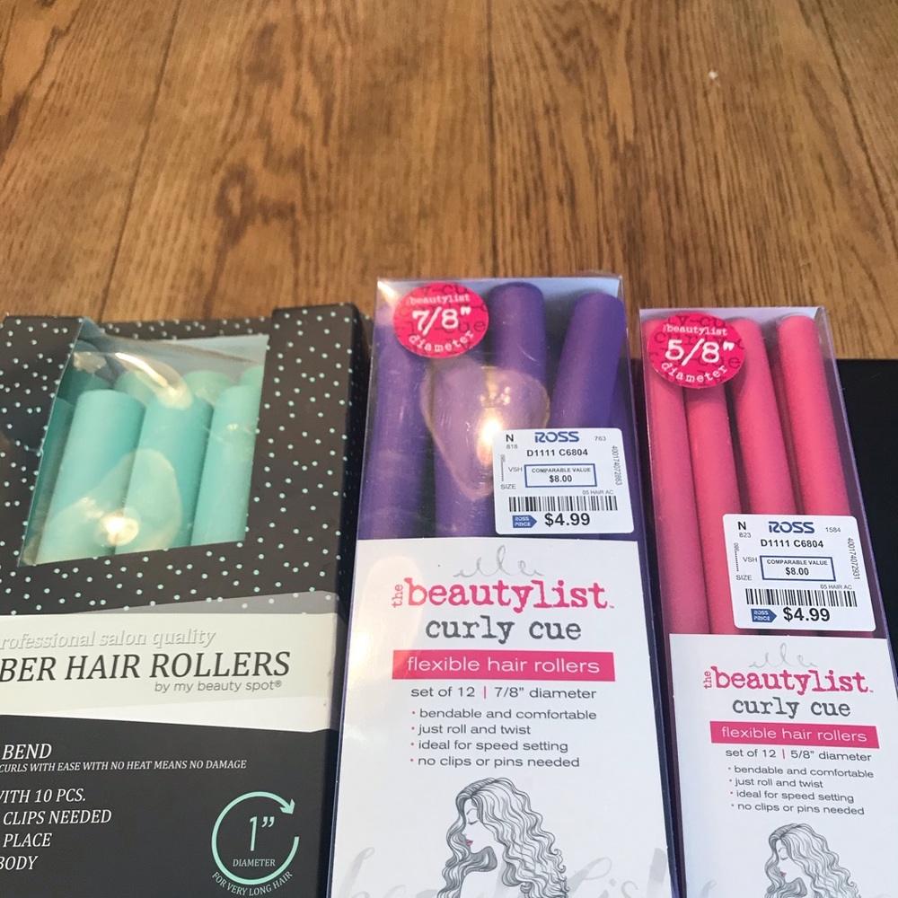 Hair rollers flexible , three sizes . New in box